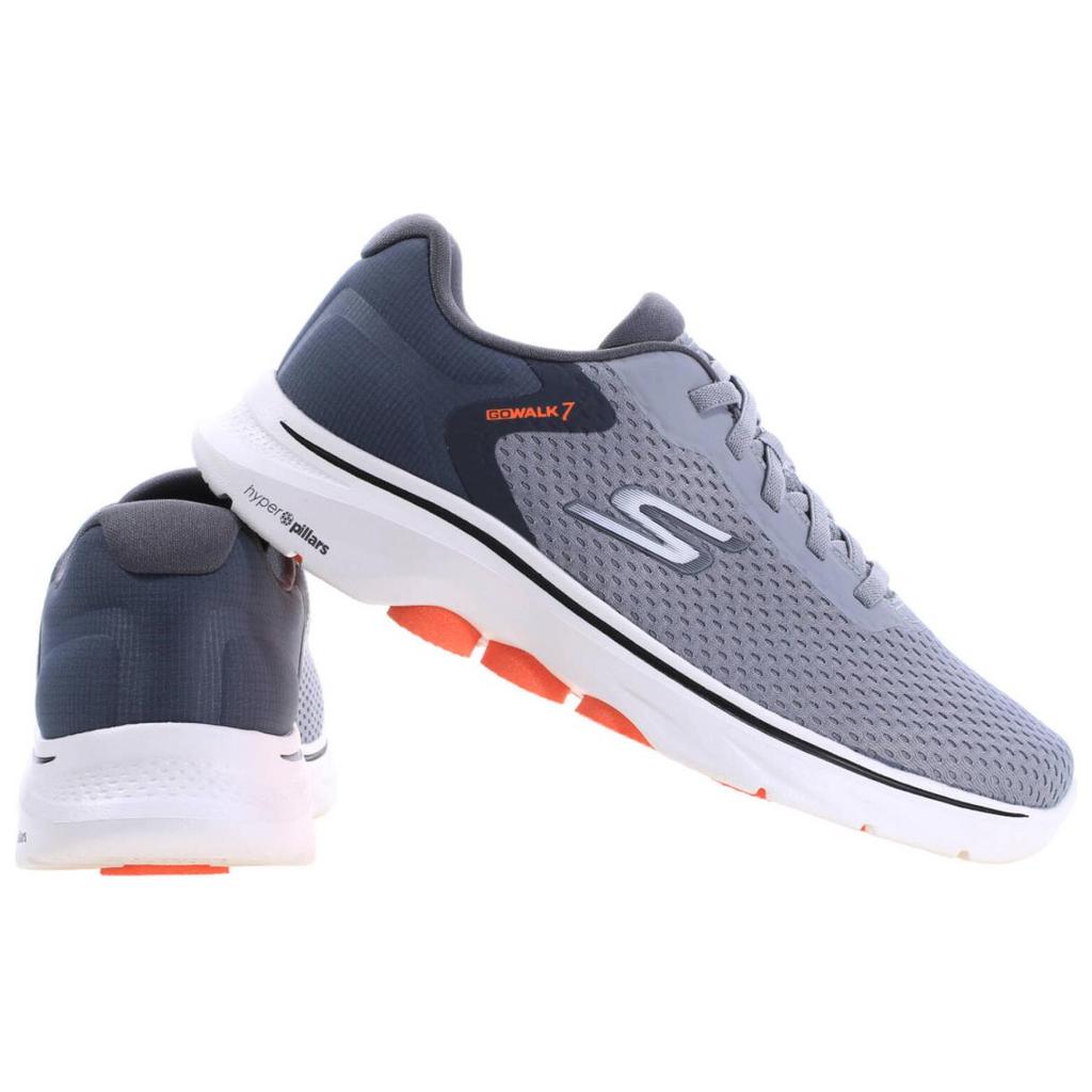 Skechers Go Walk 7 Удобные Универсальные Низкие Повседневные Кроссовки Мужские Серый 216636-GYOR