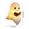 Cute Ghost Reading Lamp Halloween LED Night Light Spooky Table Lamp Desk Light For Bedroom Study Book Lovers Halloween Ornament