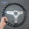 14inch Universal JDM Drifting Sport Steering Wheel Black ABS Sim Racing Sports Steering Wheel for Volkswagen