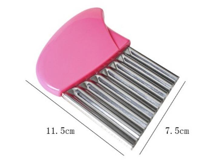 Волна Луковые ломтики картофеля Морщинистый картофель фри Салат Гофрированная нарезка Нарезанные ломтики картофеля Нож Удобные гаджеты