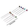 10pcs/set Zircon Brooch Fashion Elegant Women Scarf Safety Long Pins DIY Clothing Decoration Handmade Jewelry Accessories