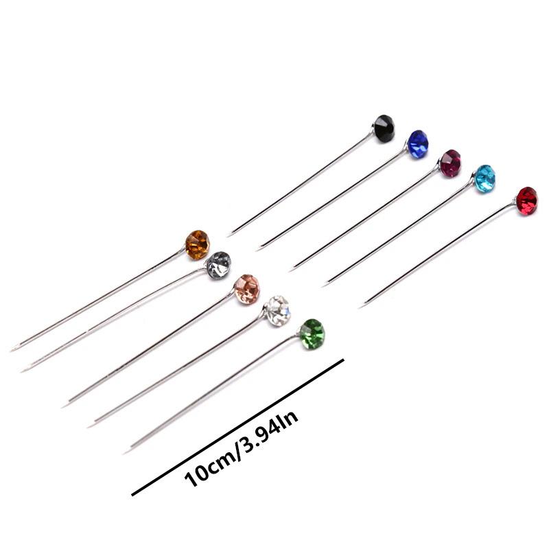 10pcs/set Zircon Brooch Fashion Elegant Women Scarf Safety Long Pins DIY Clothing Decoration Handmade Jewelry Accessories