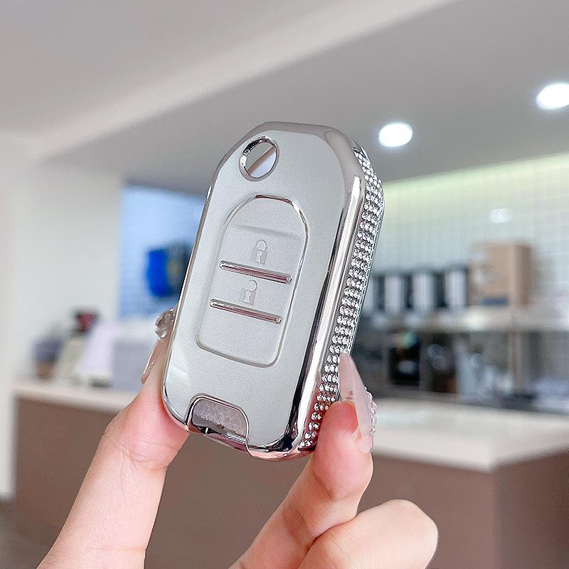 Premium Women's Car Key Case for Honda Accord, Civic, CR-V, Fit, Odyssey, Vezel, Lingpai, and XR-V