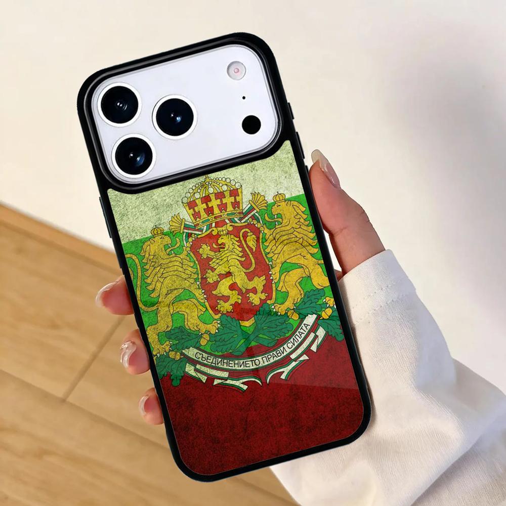 Bulgaria Flag Passport Map Mobile Phone Case for IPhone 17 AIR 16pro Max 15 14 13 12 11 Bumper Cover
