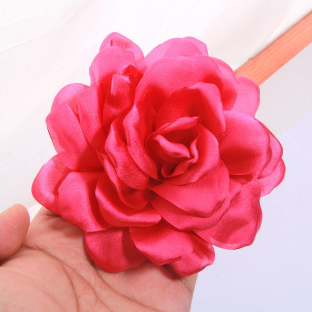 Handmade Lapel Pin Accessories Fabric Artificial Flowers DIY Sewing Patches  for Headbands Headwear