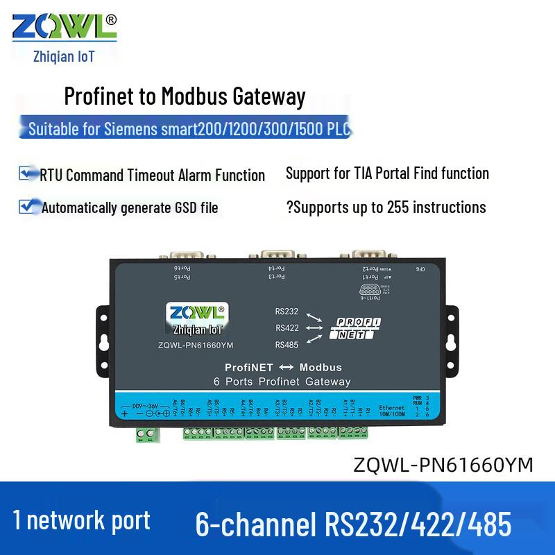 Zhiqian IoT Profinet-Modbus Gateway