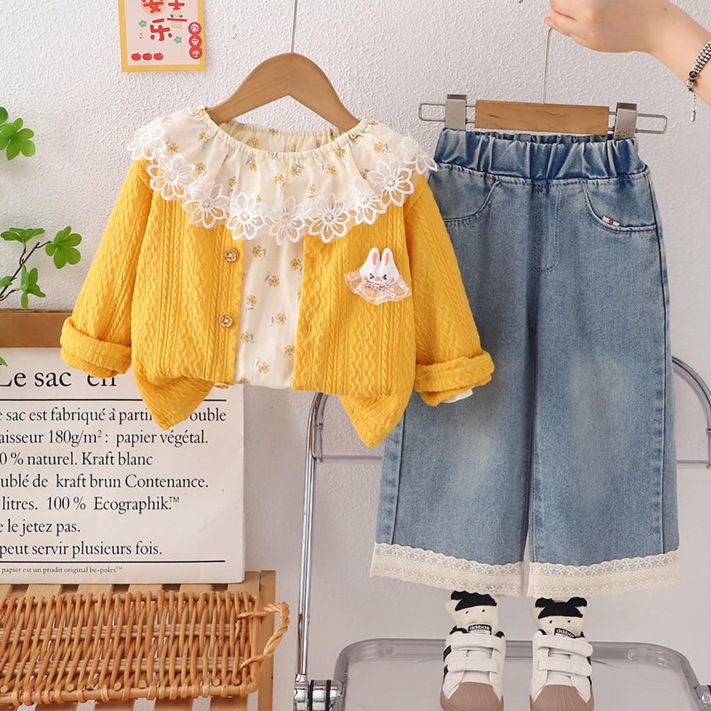 Детский повседневный комплект с длинным рукавом, удобные наряды для повседневной носки