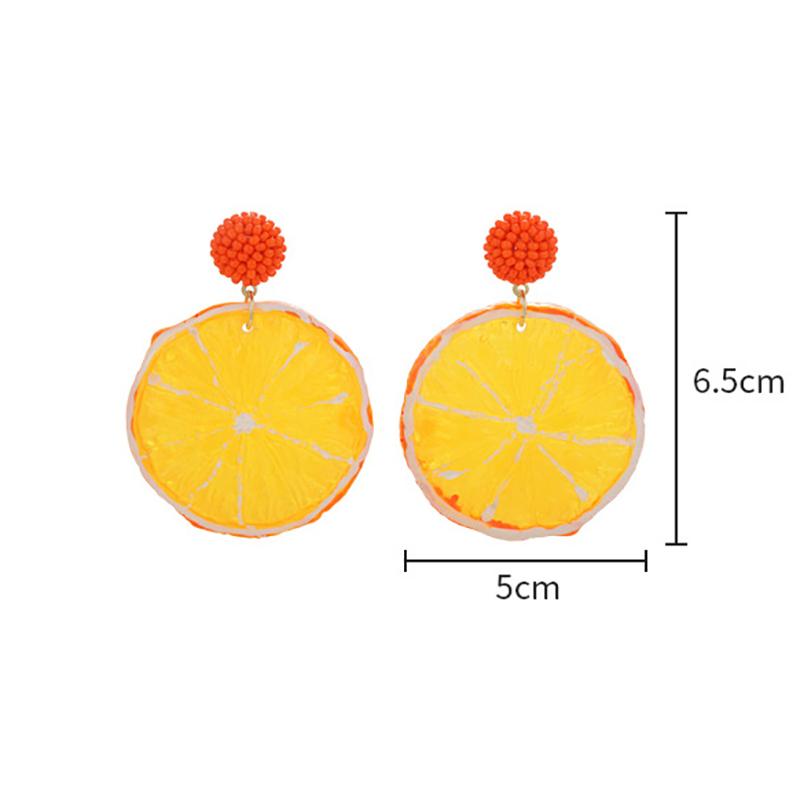 Акриловые Фрукты Лимон Питайя Клубника Большие Висячие Серьги Для Женщин Тенденция Роскошь Шарм Элегантные Особые Летние Украшения
