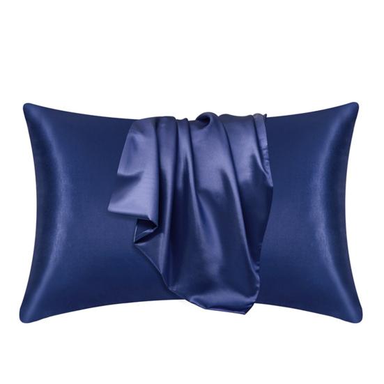 2 Pcs Satin Pillow Case Smooth Faux Silk Solid Color Satin Prevents Frizz Breakage Bedroom Living Room Sofa Pillowcase Pillow Cover