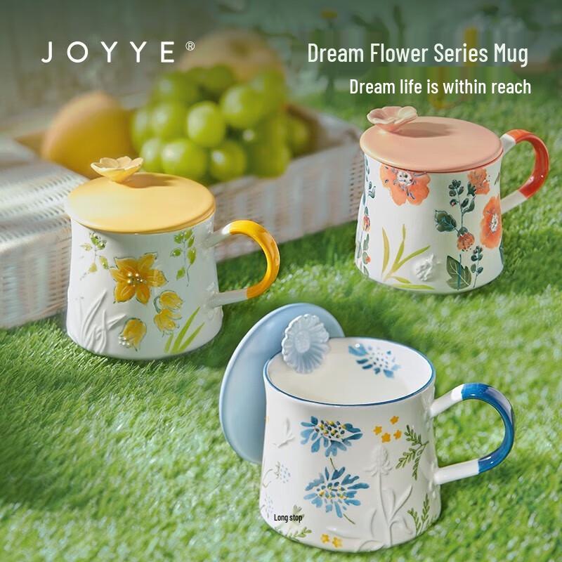 JOYYE Floral Ceramic Mug