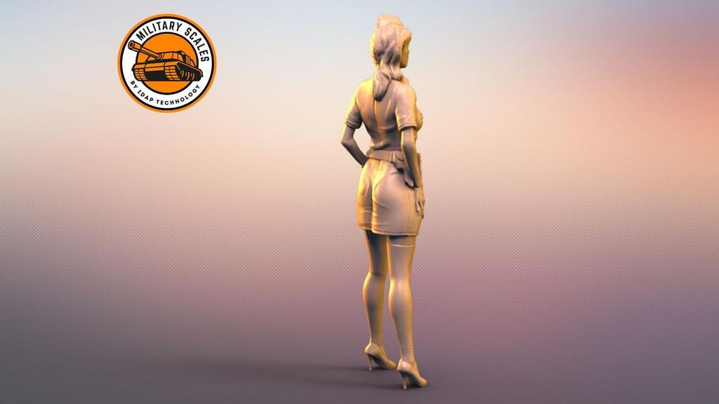 IDAP Technology Военная девушка в кепке Статуэтка Набор для 3D-принтера 1/35 № 9 PD35423-9