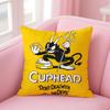 Классическая игра Cuphead Милая Наволочка Пылезащитная Наволочка Невидимая Молния Шелковистый Короткий Плюш Чехол на Подушку Дивана