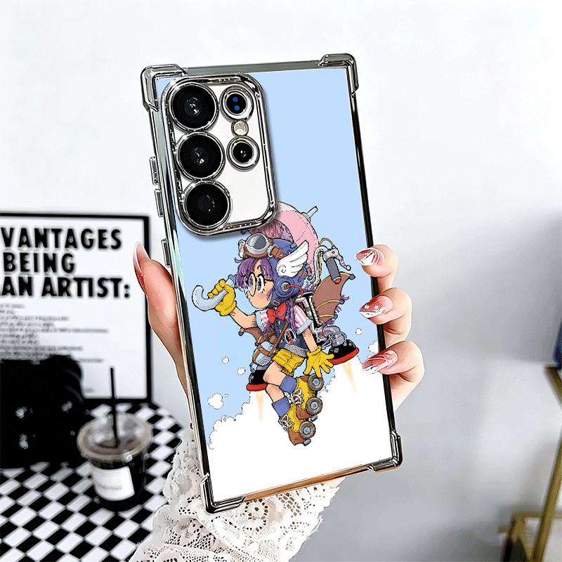 Чехол для телефона с покрытием в стиле аниме Arale S-Slump для Samsung Galaxy S24 S25 FE S26 Edge S23 Ultra S22 S21 Plus S20, противоударная крышка с подушкой безопасности