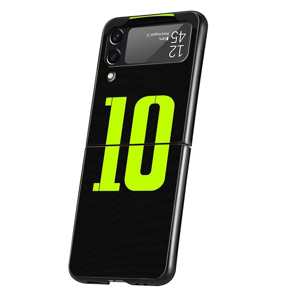 Чехол для телефона с номером Футбольного мяча для Samsung Galaxy Z Flip 4 Чехол Черный Для Samsung Z Flip 3 Жесткий ПК Роскошный Складной Корпус Fundas Сумка