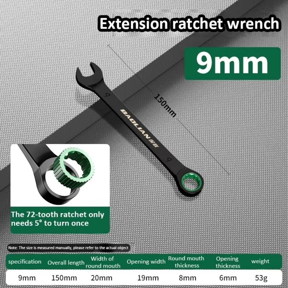 Dual-purpose Combination Wrench Open-end Manual Spanners Ratchet Spanner Bicycle Motorcycle