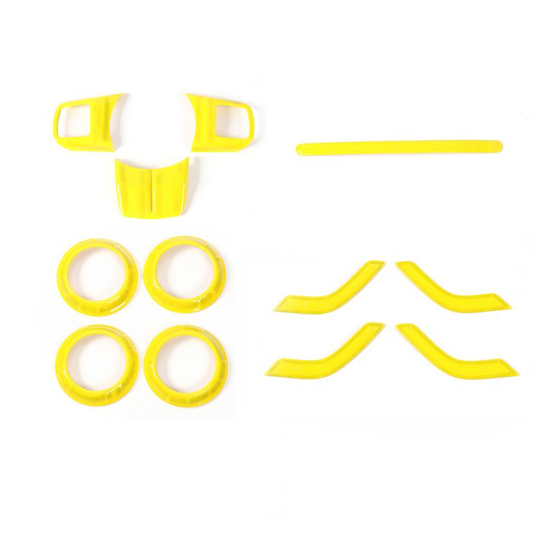 JIDIXIAN накладка на рулевое колесо автомобиля, вентиляционная крышка для кондиционера, декоративные аксессуары для дверных ручек для Jeep Wrangler JK