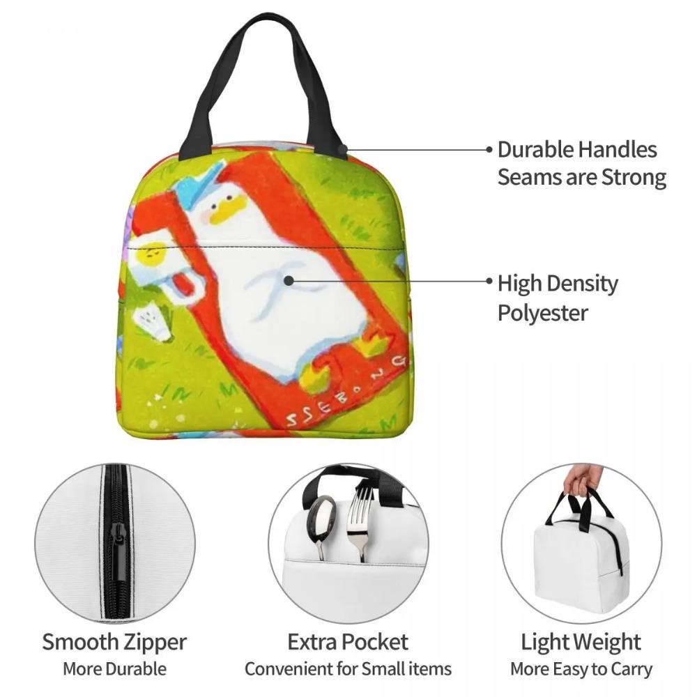 Colour Goose Cartoon Pattern Insulated Lunch Bag for Women Children Leakproof Food Boxes Thermal Lunch Box Tote