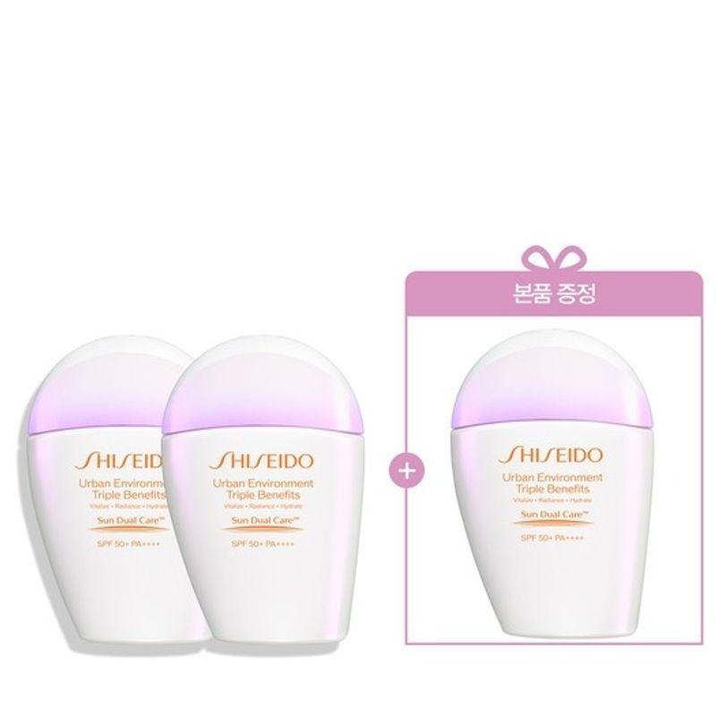 Shiseido Тонирующий розовый солнцезащитный крем 2+1