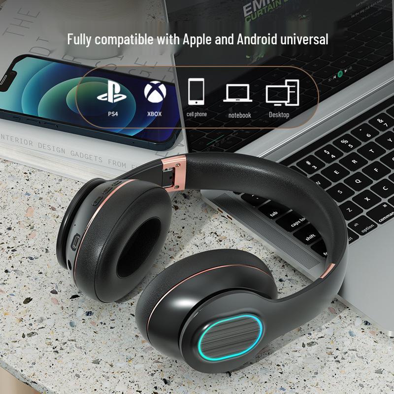 Беспроводные Bluetooth-наушники закрытого типа с глубоким басом для спорта и игр