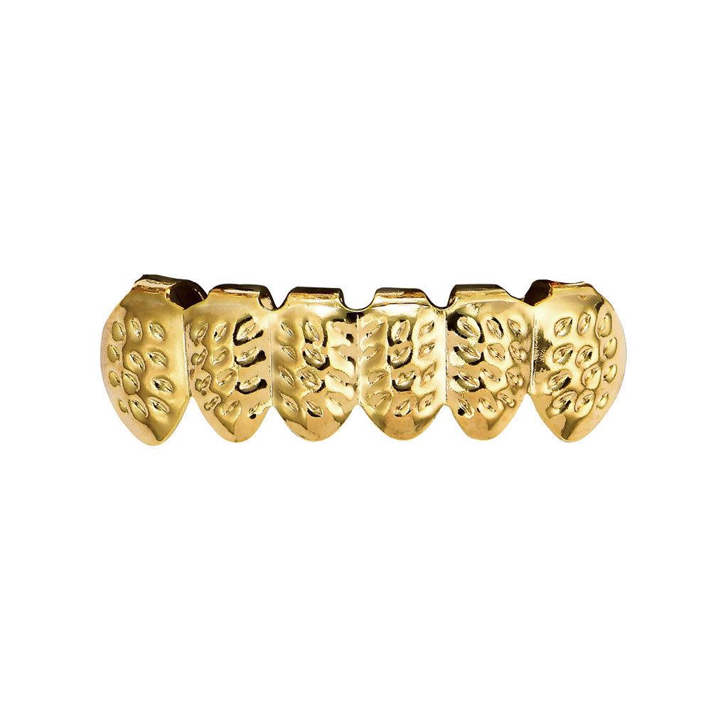 Модные позолоченные Hip Hop Grillz с гравировкой - Реквизит для Хэллоуина