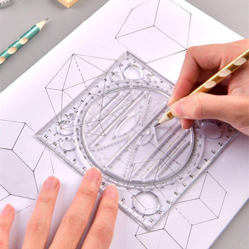 Ruler Set Solid Geometry Ellipse Drawing Icon Ruler Measurement Multifunctional Drawing Construction Architect Tool