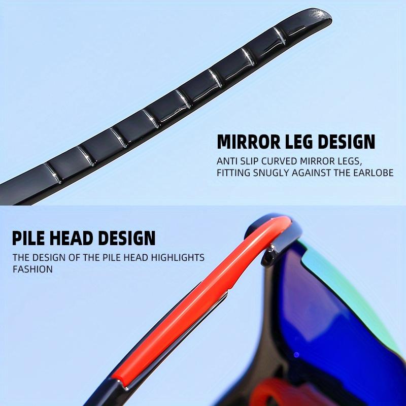 Sports Fashion Sunglasses Half-Frame Durable Pc Material Tac Lenses For Enhanced Clarity Ideal For Outdoor Activities