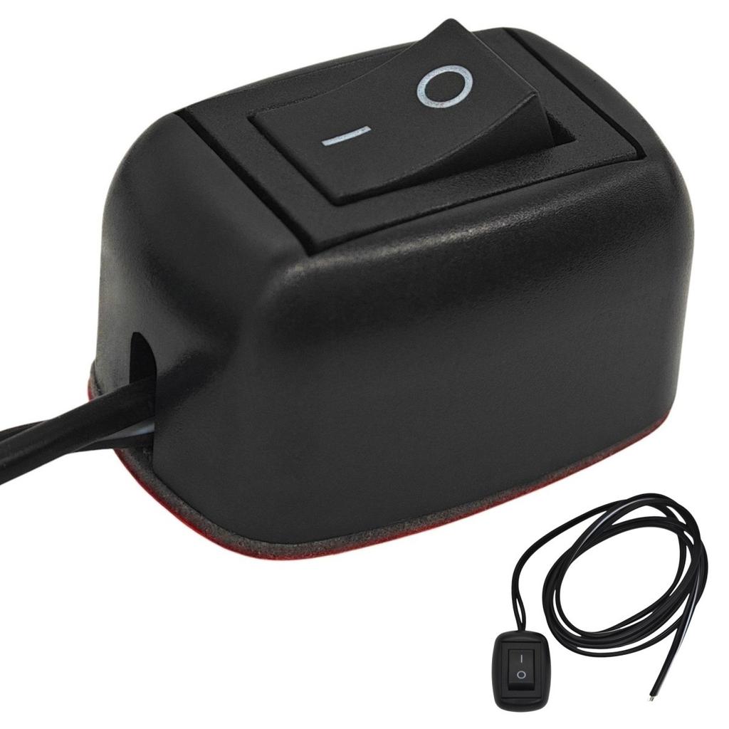 2 szt Włącznik On/Off, przełącznik zatrzaskowy na kablu czarny