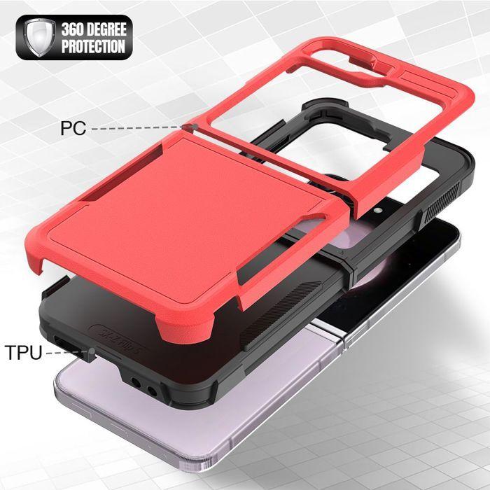 Coque de Protection - BOOLING - pour Samsung Galaxy Z Flip 7 FE - Antichoc - Anti-Rayures - Rouge