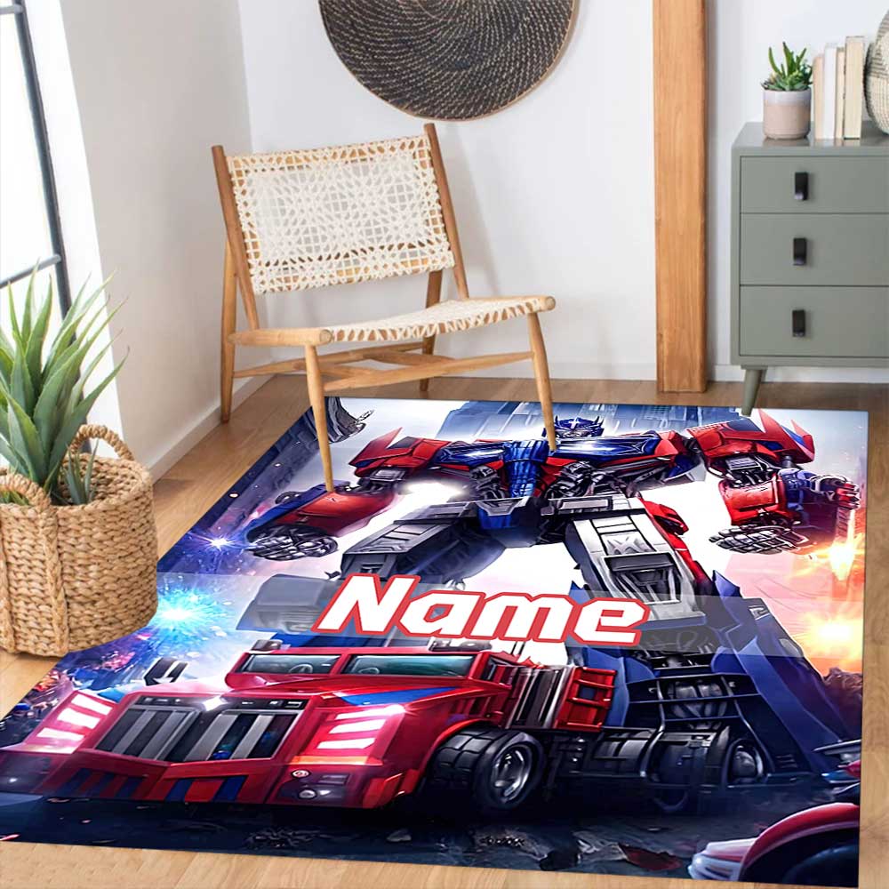 Transformers Fans (3) Customize your name rug, office chair cushion, home bedroom living room gift.