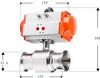 19-108mm Pipe 1.5" 2" -4" Tri Clamp 304 316L Stainless Steel Sanitary Ball Valve With Pneumatic actuator Homebrew