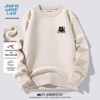 Мужской вязаный свитер Jeanswest с мультяшным принтом, свободного кроя