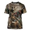 Spring/Summer Cross-border European and American Outdoor Jungle Camouflage Animal T-shirts for men and women, sports casual short-sleeve for students