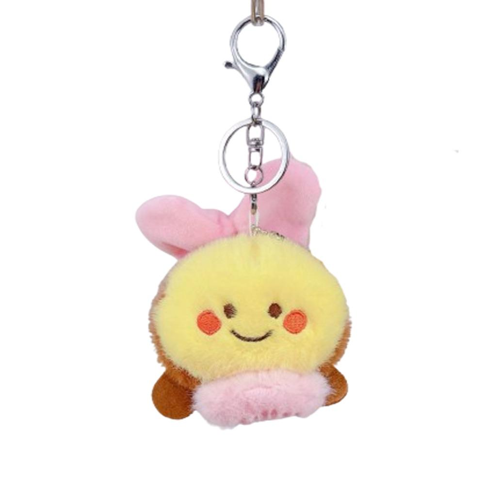 Cartoon Cartoon Bee Keychain Soft Creative Drawstring Doll Cute Plush Bag Pendant Women Men