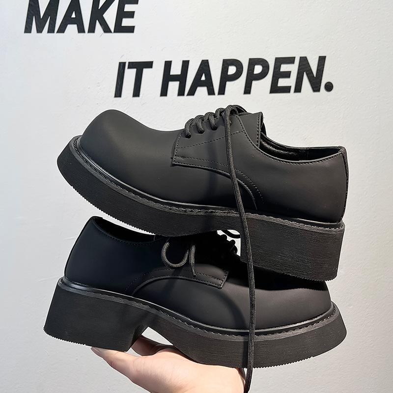 Туфли Дерби с большой головой, мужские, высокого класса, на платформе, модные, новинка 2024 года, в стиле колледжа, 9522-A