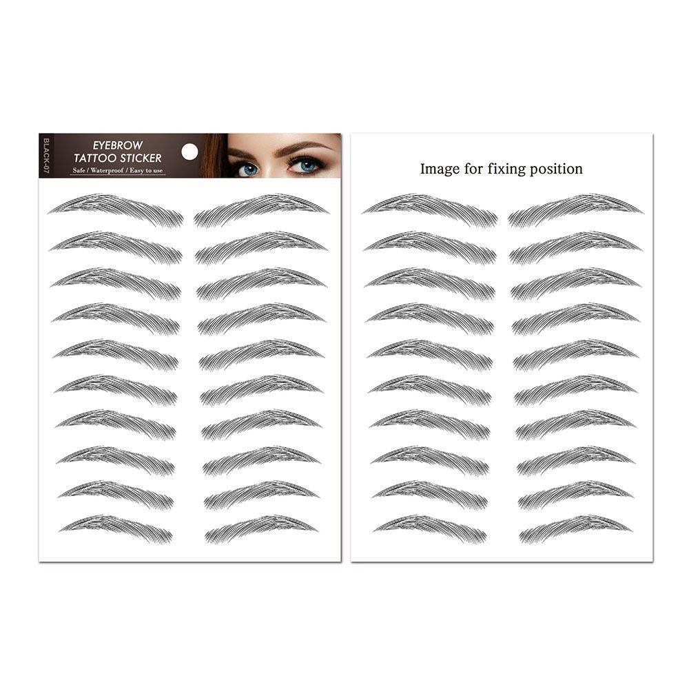 Косметические 6D татуировки для бровей Наклейки Моделирование бровей Наклейки для бровей Переводные картинки для воды