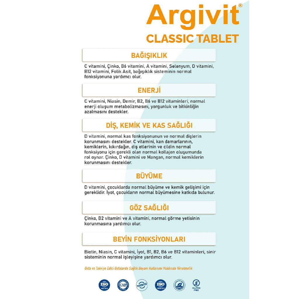 Classic L-arginine, Multivitamin, Multiminerral Tablet 30 Pieces