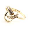 Позолоченное кольцо "Богиня" белое золото - 13 мм