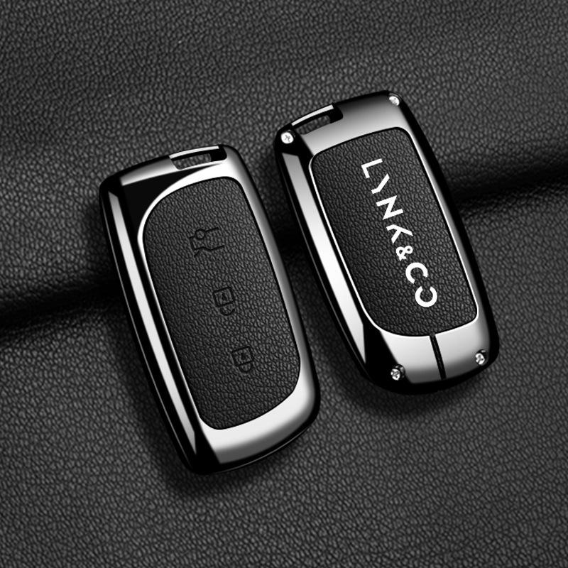 Чехол для ключа автомобиля Lynk & Co для моделей 2022-2023 гг.: 06, 01 Новая энергия, 05, 09 с премиальной ракушкой и пряжкой