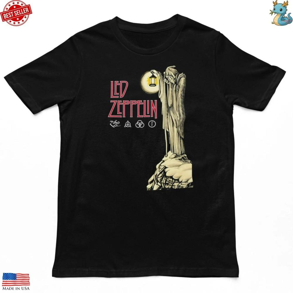 Led Zeppelin Hermit Рок-н-ролл Музыка Футболка Мужская Классическая Футболка с Логотипом Группы Унисекс Футболка