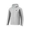 Куртка с капюшоном и длинными рукавами Li Ning Running Series с логотипом, мужские куртки, цвет «капля воды», серый, светло-дымчатый, темно-серый AFDU351-5