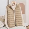 Осень и зима новая мода легкий и тонкий стеганый жилет с капюшоном зимняя одежда портативный пуховик из белого утиного пуха зимняя одежда для улицы