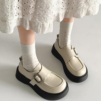 Модные повседневные ретро туфли на платформе в британском стиле, женские 2025 новая весна и осень, универсальные увеличивающие рост, туфли-лодочки