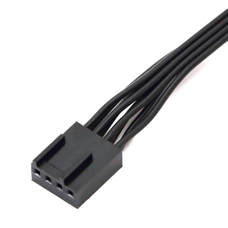 Гибкий ПВХ 2-сторонний разветвитель для компьютерного вентилятора 4-контактный Pwms кабель-разветвитель для вентилятора Мониторинг температуры Для улучшения охлаждения системы ПК