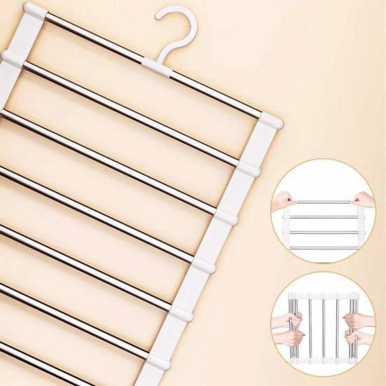 Многоярусная вешалка для брюк из нержавеющей стали, вешалка для брюк, вращающийся на 360 градусов крючок, складная конструкция, брюки