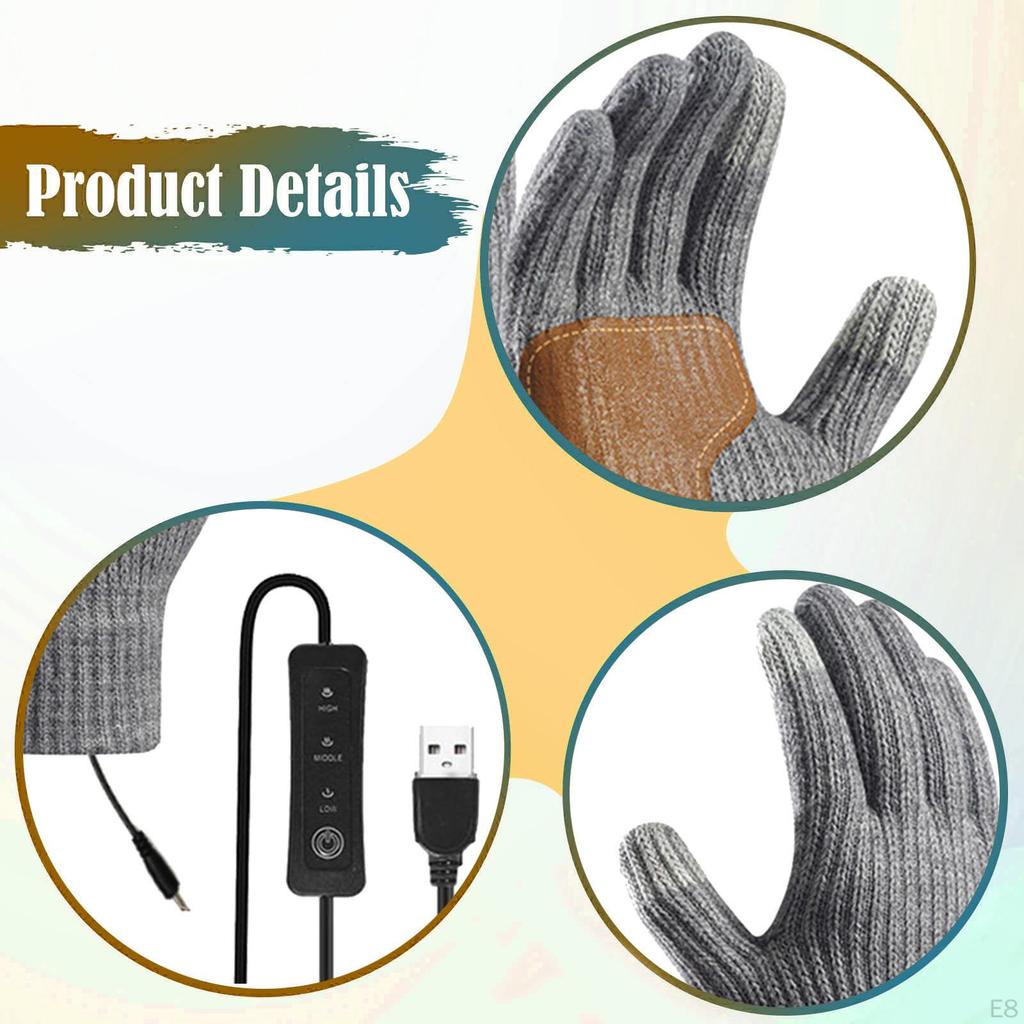 USB Перчатки с подогревом Портативные Легкие Грелки для рук для Рыбалки Пешего туризма Катания на лыжах