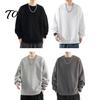 Breathable Workout Apparel Men Long Sleeve Sweatshirt, Loose Fit Pullover Shirt, Solid Outdoor Travel Clothing Color Crew Neck Sweatshirt for