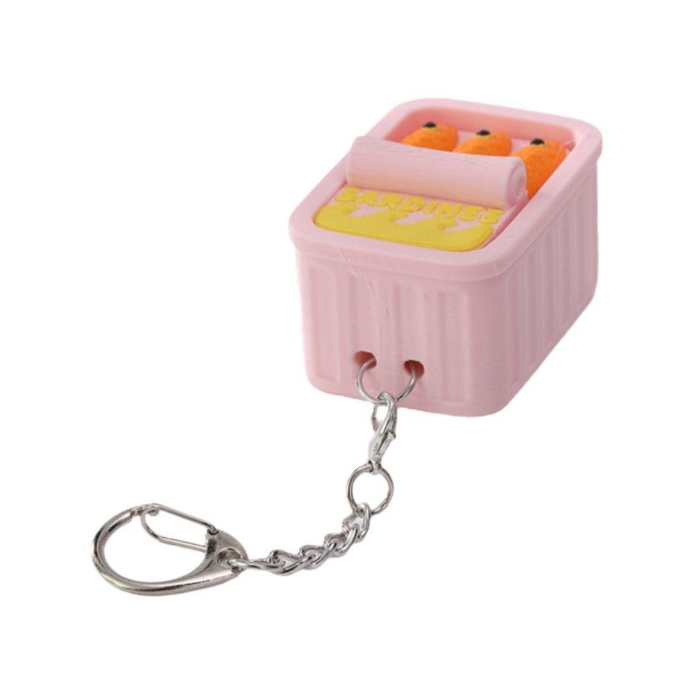 Cute Design Sardine Clicker Press Sound Device Sardine Tin Decompression Toy Bag Accessory