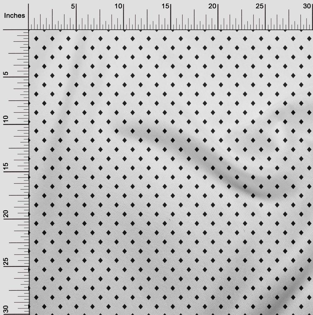 oneOone Cotton Flex Black Fabric Argyle Check Sewing Material Print Fabric By The Yard 40 Inch