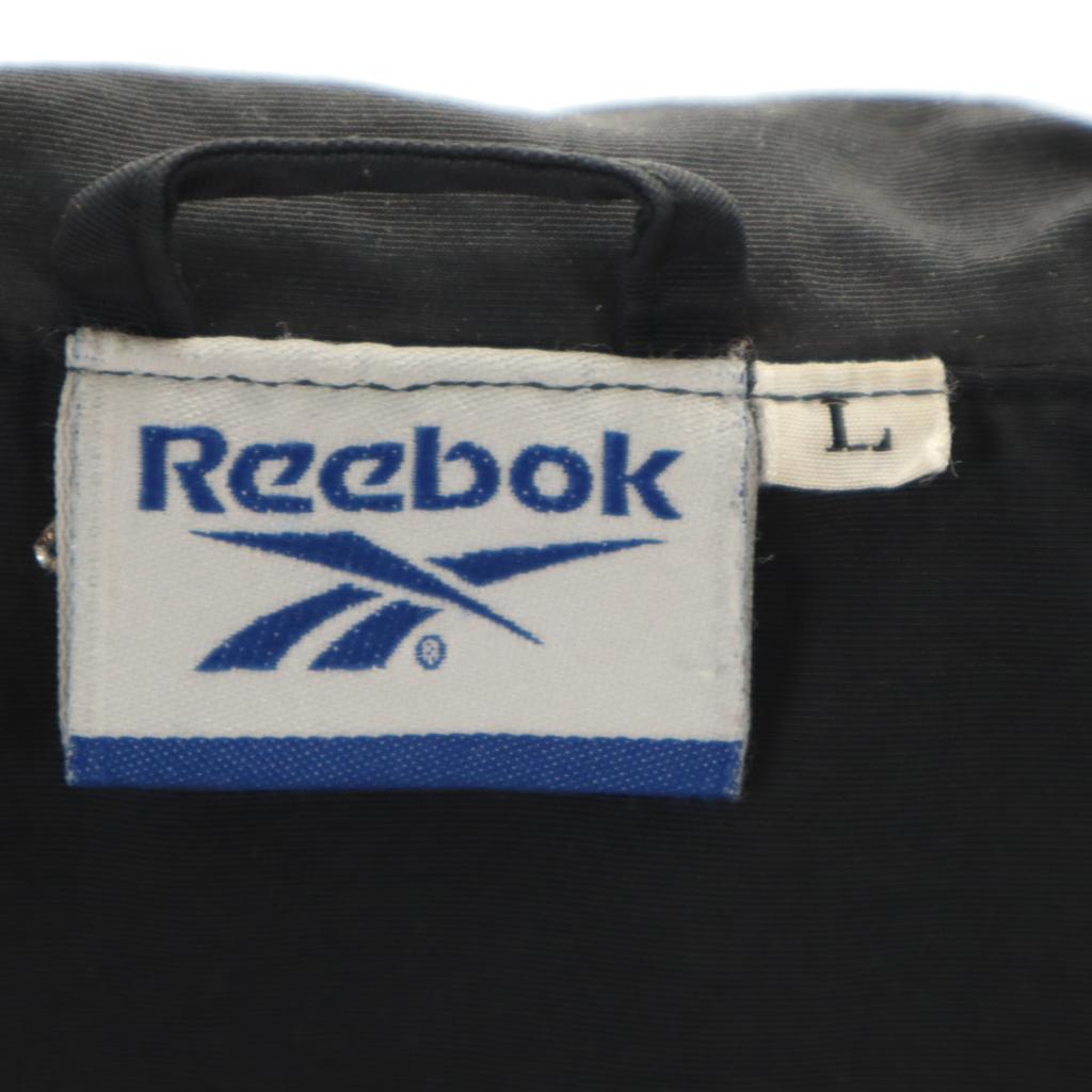 Reebok Нейлоновая куртка для еды L Черная серия Сетчатая подкладка Мужская Б/У