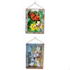 2pcs Stained Rectangle Window Panel Ornament